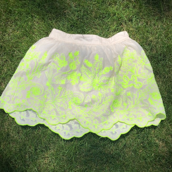 Anthro mesh embroidered skirt - Picture 3 of 5